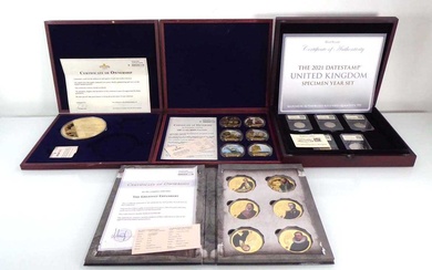 A set of five Datestamp Specimen Year set coins for...