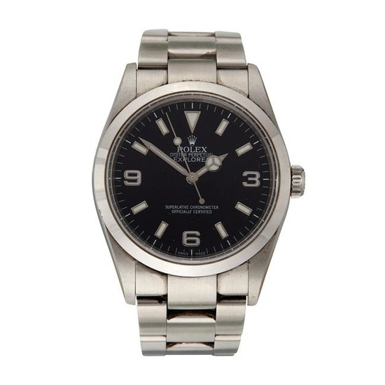 A stainless steel bracelet wristwatch, Rolex, Explorer