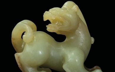 A yellow jade dragon, China, Qing Dynasty