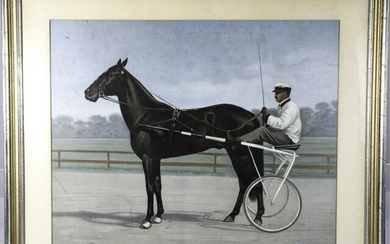 ALEXANDER POPE (1849-1924) "TROTTER AND CARRIAGE"