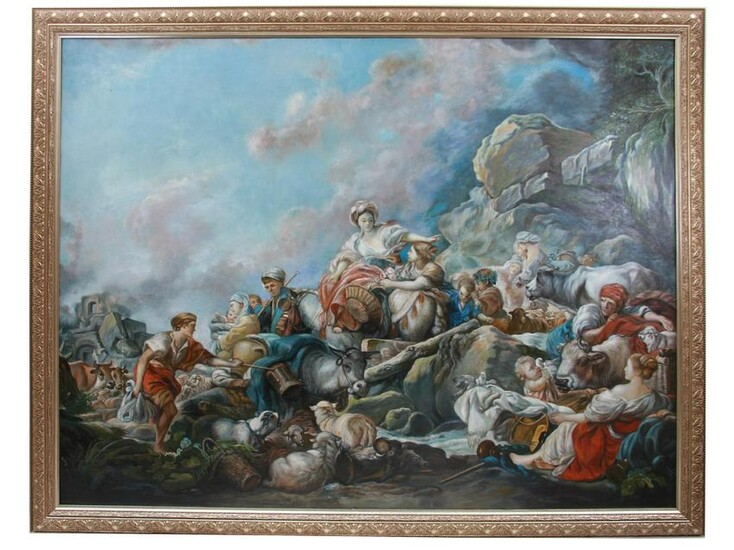 AN OIL ON CANVAS PAINTING AFTER FRANCOIS BOUCHER