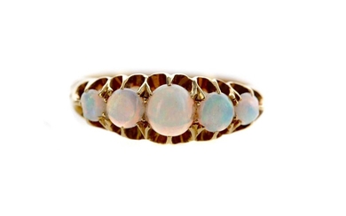 AN OPAL FIVE STONE RING