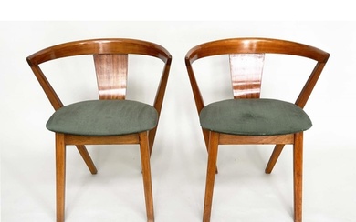 GREAVES AND THOMAS ARMCHAIRS, a pair, and 20th century teak ...