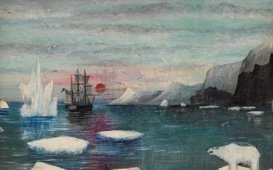 Admiral Perry's Trip to the North Pole, American School, Early 20th Century