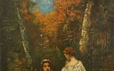 Adolphe Monticelli (1824-1886)- dans le goût de - Women at the fountain