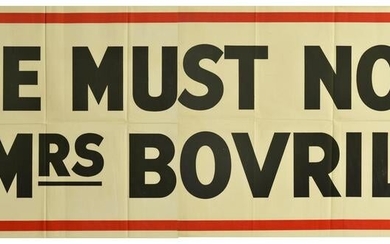 Advertising Poster Bovril Beef Hot Drink He Must Not
