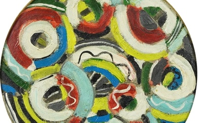 After Sonia Delaunay - Abstract composition, colourful shape...