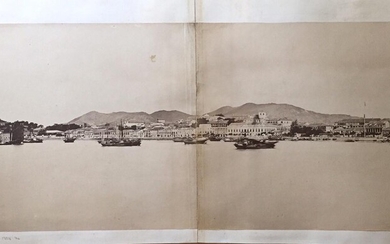 Albumen Print - Panorama of the Praya Grande and Waterfront at Macao
