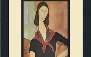 Amedeo Modigliani Portrait of Jeanne Hebuterne Custom Framed Print