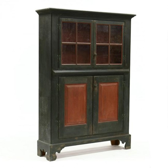 American Federal Style Painted Flat Wall Cupboard