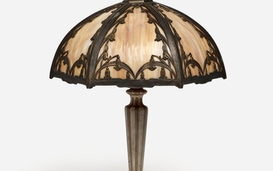 American Slag Glass Table Lamp (ca. Early 20th c.)