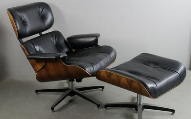 Eames-style Chair and Ottoman