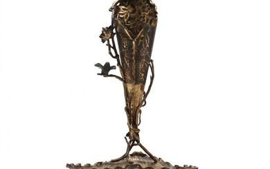 An Aesthetic Period Gilt and Patinated Metal Epergne