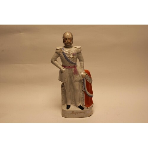 An Antique Staffordshire Flat Back Figure of the king of Pru...