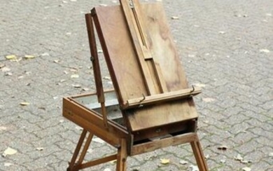 An Early 20th Century French Portable Easel, Beech. 54"