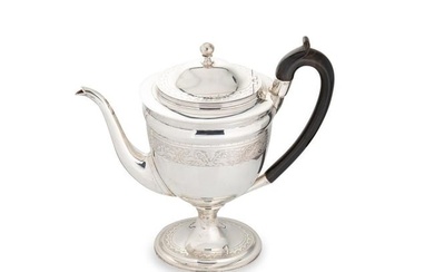 An Edward VII silver coffee pot