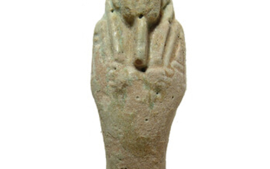 An Egyptian faience ushabti, Late Period
