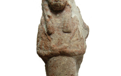 An Egyptian terracotta ushabti, Late Period