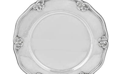 An Italian sterling silver plate