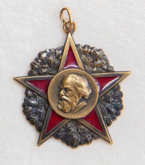 An Order of Karl Marx(German Democratic Republic), Awarded to Valery Bykovsky in 1978.