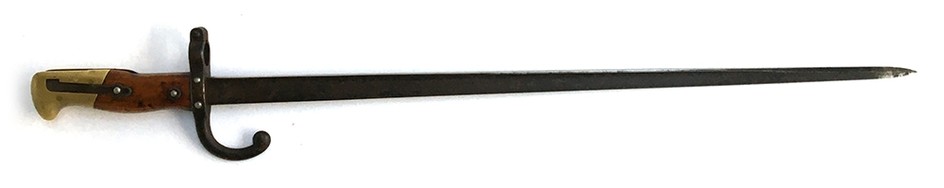An early French T-back sword bayonet for the Gras rifle, cir...