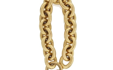 An eighteen karat gold toggle bracelet, Elizabeth Locke comprised...