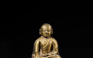 An inscribed copper alloy figure of Cohje Lorepa, Tibet, 14th century
