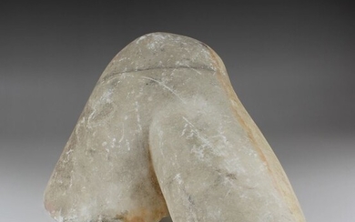 Ancient Roman Marble HUGE Fragment of a bent leg - (1)