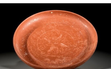 Ancient Roman Terracotta Flat plate. Terra Sigillata
