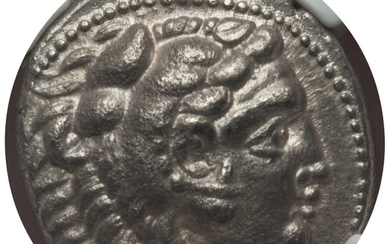 Ancients: , MACEDONIAN KINGDOM. Alexander III the Great (336-323 BC). AR tetradrachm (26mm, 16.83 gm, 9h). NGC Choice AU 5/5 - 3/5....
