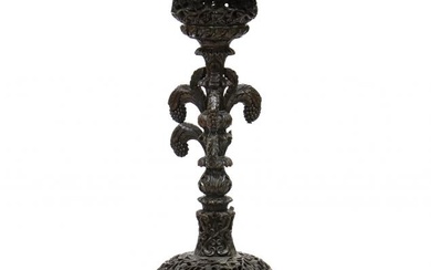 Anglo Indian Style Carved Teak Jardiniere