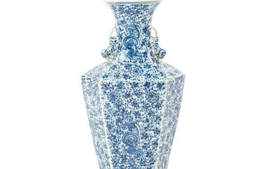Antique Chinese Kangxi Blue and White Vase