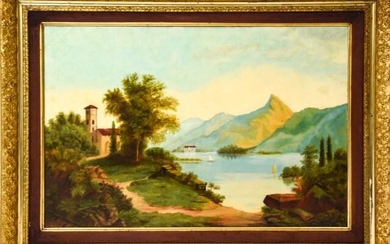 Antique Late 19th C American Landscape Painting