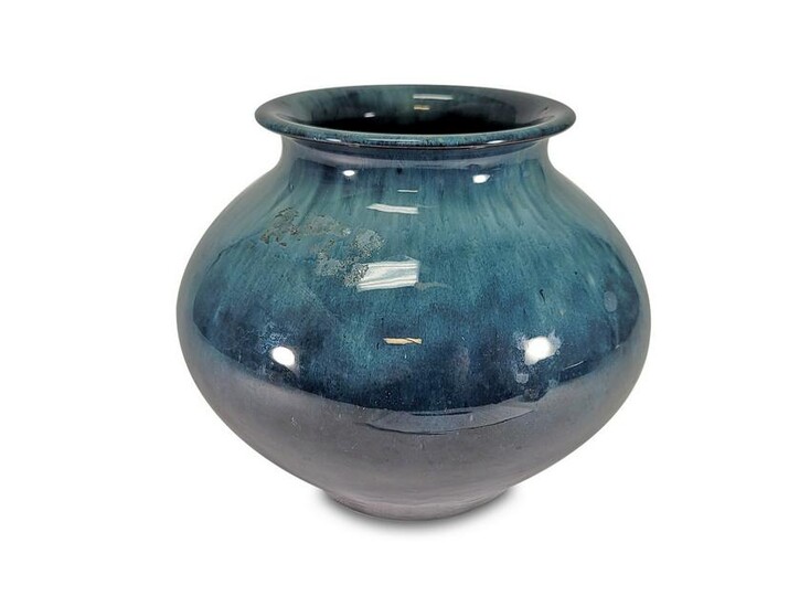 Antique Oriental ceramic vase, signed