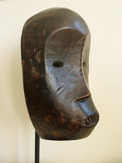 Antique rare mask - Iron, Wood - Ngbaka - DR Congo
