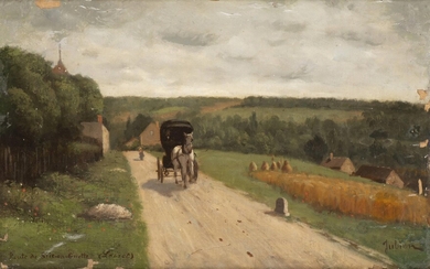 Antoine Fr. Louis Jubien (1833-1909) "Route de Site-en-Guette dans le Loiret"