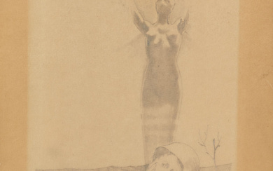 Armand RASSENFOSSE 1862-1934 Avant-projet pour la tête de chapitre "Spleen et Idéal" du recueil des "Fleurs du Mal" de Charles Baudelaire