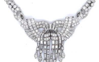 Art Deco Platinum 32.00 Ct. Diamond Necklace