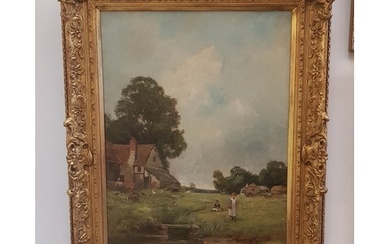 Arthur Wellesley-Cottrell (1854-1913), oil on canvas, rural ...