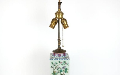 Asian Polychrome Enamel Table Lamp