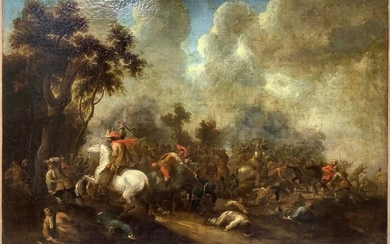 Attribuito a Pieter van Bloemen (1657-1720) - Battaglia