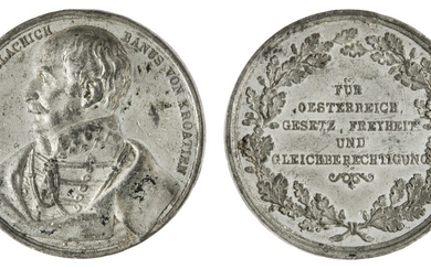 Austro-Hungarian Empire. Croatia. In Honor of Gen. Josip v. Jellachich, nd (ca. 1850). Medal. W...
