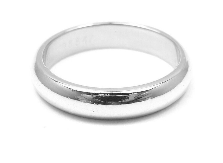 Authentic! Cartier Platinum Wedding 3 MM Band Ring Size