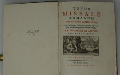 Azevedo, Manuel de (1713-1796)Vetus missale Romanum monasticum Lateranense