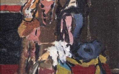 BRIANCHON Maurice (1899-1979) "Les deux femmes" Huile sur toile, signée en bas à gauche 23...