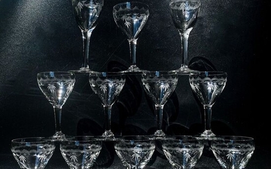 Baccarat/St.Louis/Meisenthal - wine/porto glasses (12) - Crystal