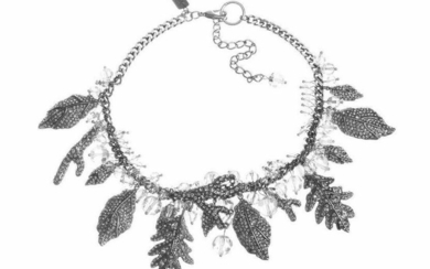 Badgley Mischka Rhinestone Crystal Charm Necklace