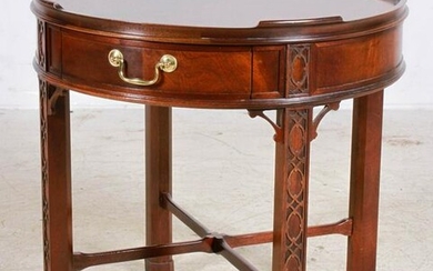 Baker Chinese Chippendale style mahogany side table