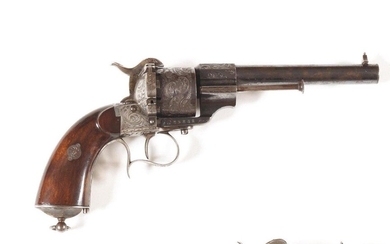 Beau revolver Lefaucheux, six coups, calibre...