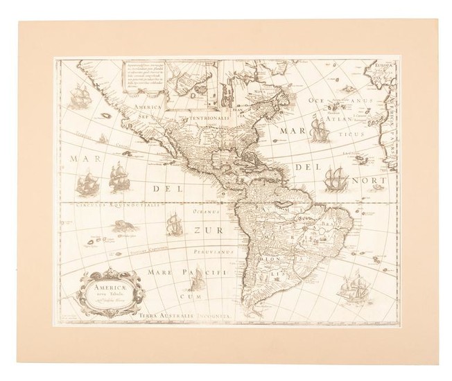 Blaeu map of North & South America